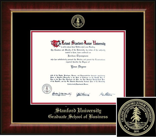 Church Hill Classics, Embossed; 8.5x11 H Bachelors,Masters,PhD, Graduate School of Business Diploma Frame - ONLINE ONLY