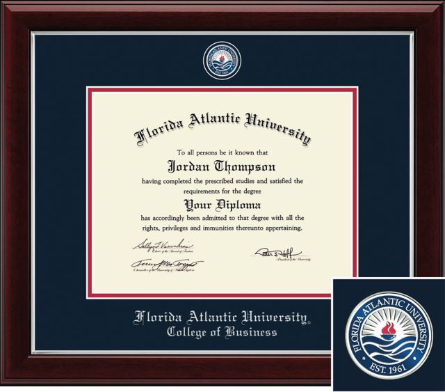 Church Hill Classics Masterpiece Diploma Frame. College Of Business. Associates, Bachelors, Masters, PhD - ONLINE ONLY