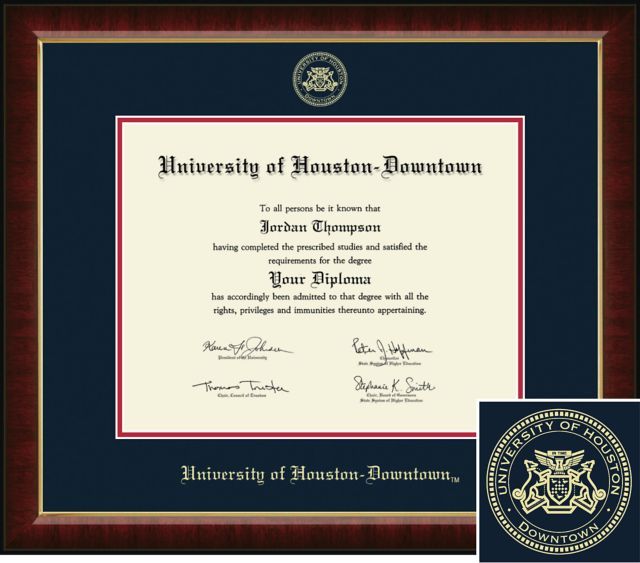 Church Hill Classics Embossed Diploma Frame. Bachelors, Masters, PhD - ONLINE ONLY