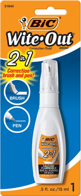 CORRECTION FLUID 2IN1 WHITE