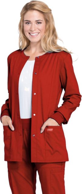 Women's Snap Front Scrub Jacket EXTENDED SIZES