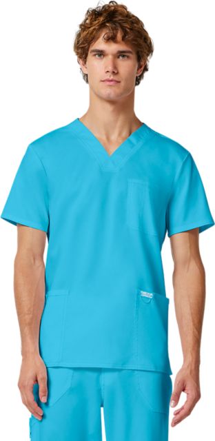 Men's Scrub Top M Turquoise